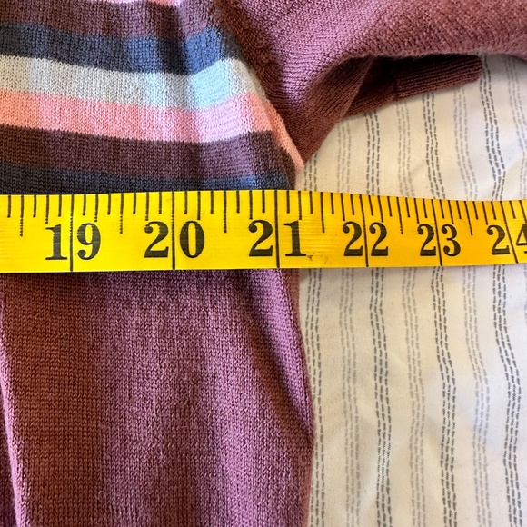 Ted Baker Short Sleeve Polo Sweater – XL (Berry with Pink, Navy, and Light Blue) - Picture 4 of 5